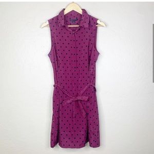 Banana Republic Polka Dot Sleeveless Shirt Dress